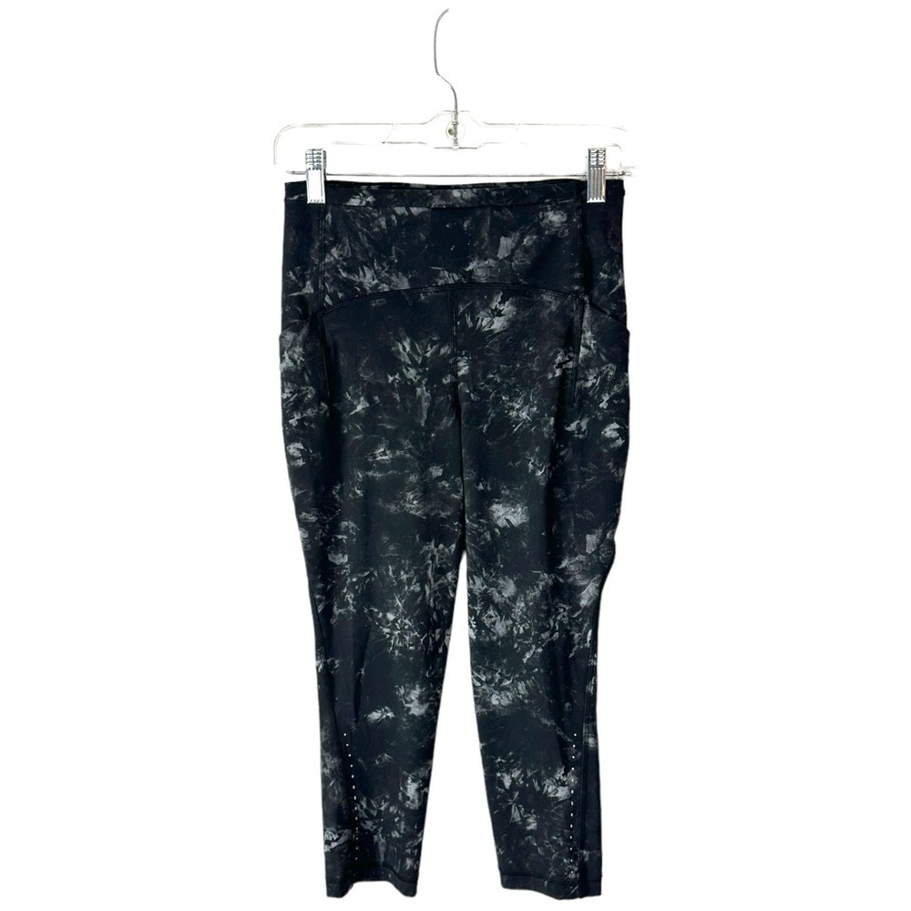 Lululemon Swift Speed High-Rise Crop 21" Aquila Black Multi Size 6